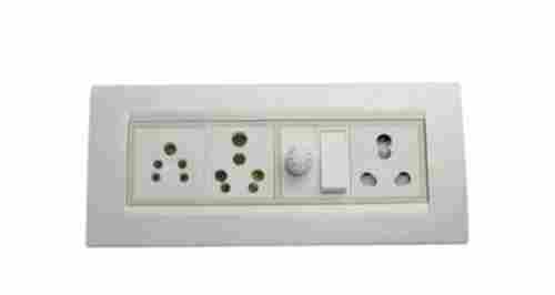 White Pvc Wall Mounted Electrical Switch Board With 3 Socket For Domestic Use