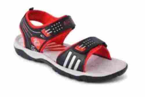 Comfortable And Washable Black And Red Color PU Sports Sandal For Boys