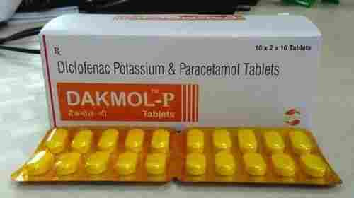 Diclofenac Potassium And Paracetamol Painkiller Tablets, 10x2x10 Blister Pack