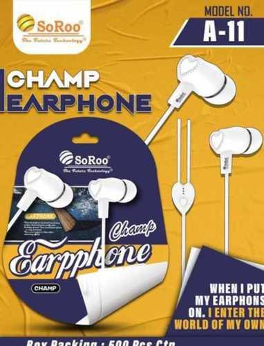 Earphone In White Color, Light Weight And Low Battery Consumption