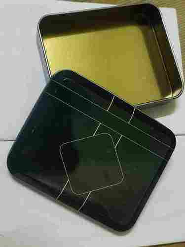 Anti Corrosive Black Color 200gm Square Shape Tin Storage Box For Packaging