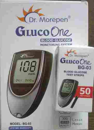 Black Ans Silver Dr. Morepen Gluco One Blood Glucose Monitoring System