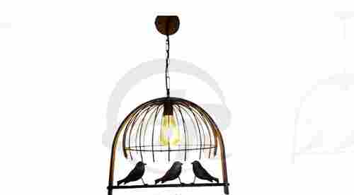 Decorative Black Bird Cage Centerpiece With Bulb, 450 Gram Pack
