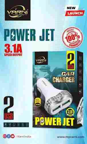 Jet 3.1 A Speed Output Car Charger With Dual Ports Output For Mobile Charging