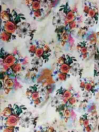 Long Lasting And Vibrant Look Floral Digital Printed Polyester Fabric