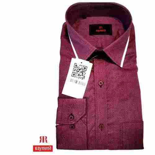 Skin Friendly Raymond Red Color Full Sleeve Men's Cotton Casual Shirt