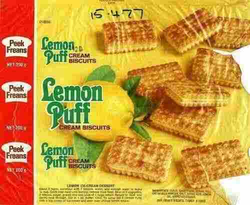 Lemon Puff Biscuits With Rich In Taste And High Nutritious Value 200 Gram 
