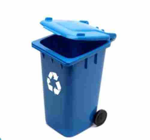 Portable 50 Litres Blue Color Top Open Plastic Dustbin Container With Wheels
