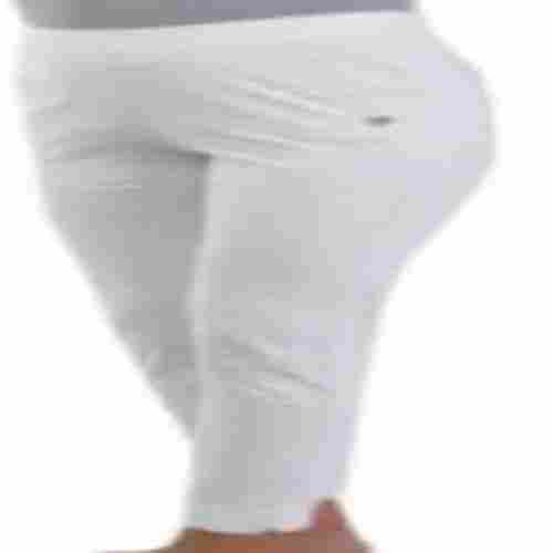 White Color Ankle Length Cotton Leggings For Women