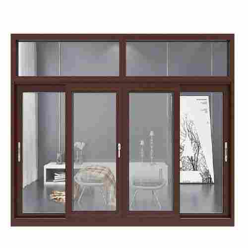 Strong And Long Durable Brown Aluminum Sliding Window For Home And Hotel