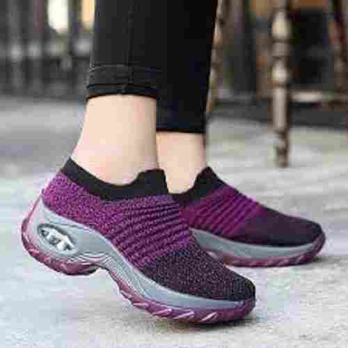  Purple And Gray Fashion Shoes For Ladies, Good Quality, Rough And Tough Use