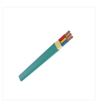 3 Core Green Color Wire Aluminum Material Submersible Pump Flat Cable And Length 1.5 Conductor Material: Copper