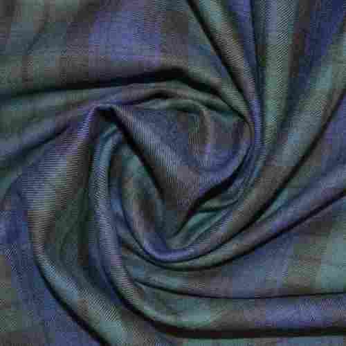 100% Pure Cotton Durable Knitted Plain Checked Blue Color Brushed Fabric