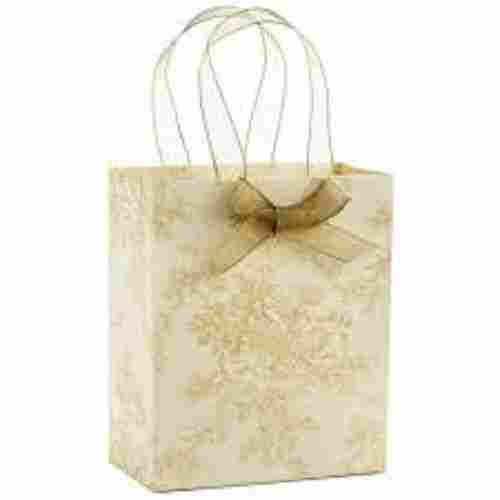 100% Eco-Friendly Lightweighted Golden Printed Kraft Paper Bags For Gifting