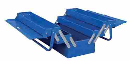 19" Cantilever Style Metal Tool Box With Blue Coating
