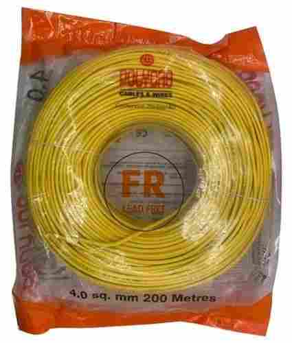 Heat Resistance And Flame Resistance Yellow Electric Cables (200 Meter)
