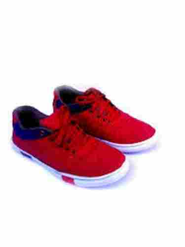 Comfortably Fit Lightweight Flexible And Breathable Red Mens Casual Shoes with Laces