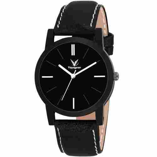 Genuine With Matt Black Strap Circle Analog Casual Watch For Daily Use