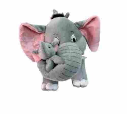 Grey And Pink Color Stuffed Elephant Soft Toy For 5-8 Years Kids