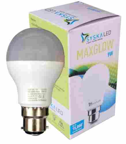 9 Watt Light Weight Long Lifespan And Energy Efficient Plastic White Syska LED Bulb