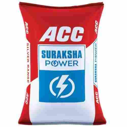 Opc-43 Grade Acc Suraksha Power Grey Cement For Construction, Net Weight 50kg