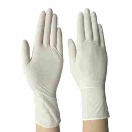 White Color Latex Examination Hand Gloves, Free From Viruses And Bacteria
