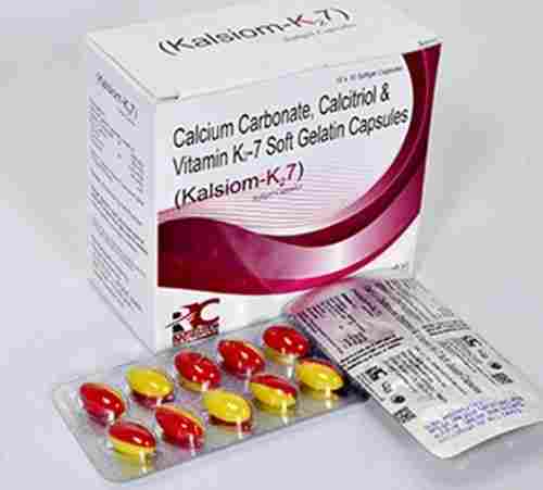 Calcium Carbonate Calcitnol and Vitamin K-7 Soft Gelatin Capsules