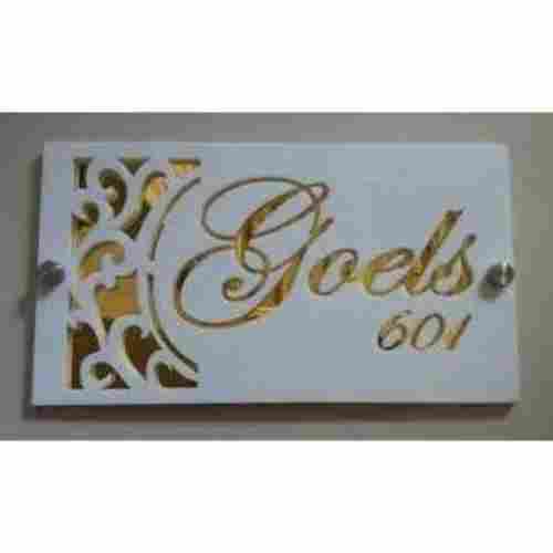 Long Lasting And Stylish Look Home Door Name Plate Acrylic Laser Cut Personalized Name Plate 