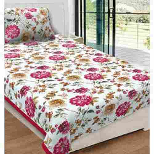 Multicolor Pure Cotton Floral Print Single King Size Light Weighted Bed Sheet