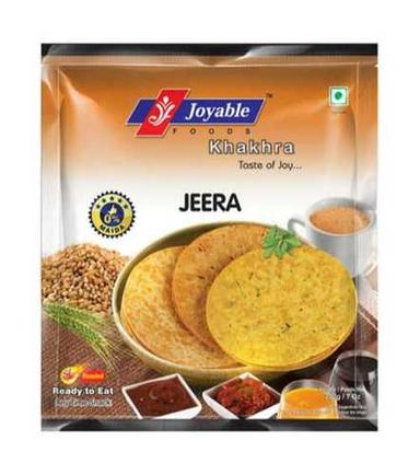 Tasty Salty Jeera Khakhra For Breakfast Use, Round Shape And Yellow Color