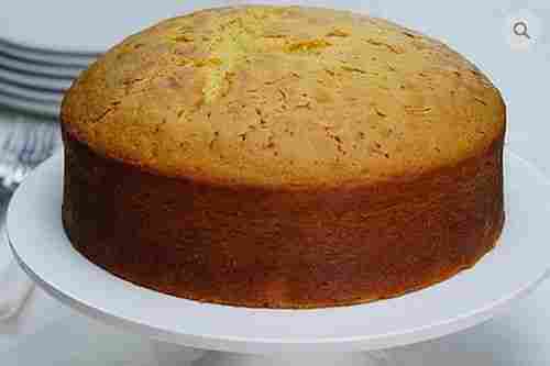 Soft And Dry Eggless Healthy Cake With Vanilla Flavor And Delicious Taste