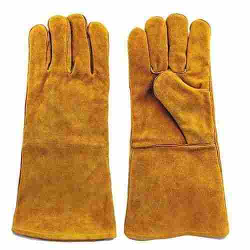 Reusable Full Fingered Suede Leather Welding Safety Hand Gloves