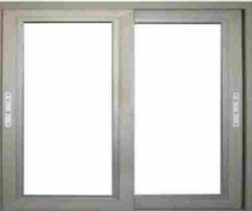 Silver Strong And Durable Two Track Rectangular Aluminum Sliding Window 