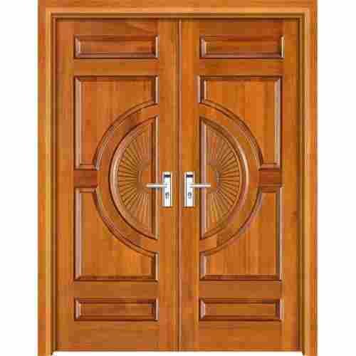 Sturdy and Durable Polished Hinged Height 8 Feet Width 3.5 Teak Wood Designer Wooden Door