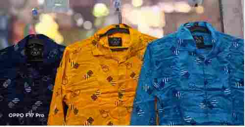 Printed Cotton Classic Mens Shirts For Casual And Party Wear