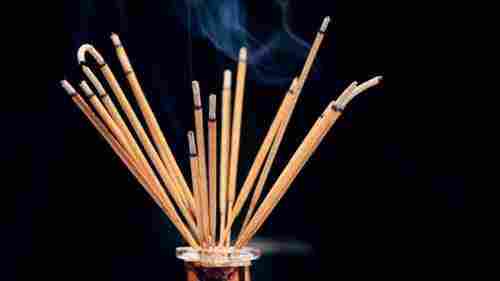 Incense Stick In Light Brown Color For Religious Use, Available In Mogra Fragrance