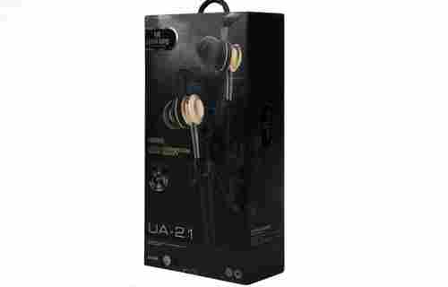 Light Weight Urban Audio Black And Golden Wired Earphone For Calling