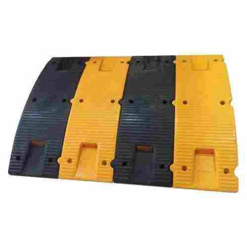 Plastic Speed Breaker For Road Safety, Black And Yellow Color, 750 X 250 X 75 Mm