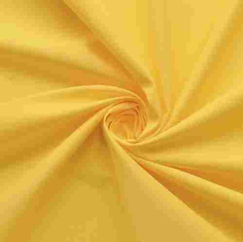 Poly Cotton Yellow Plain Width 105 Inch Cotton Blend Fabric For Garments, Home Furnishings