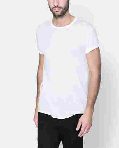 Casual Wear Mens Half Sleeve White Cotton T Shirt