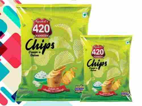 Combination Of Cream And Onion Chips With High Nutritious Value And Rich Taste