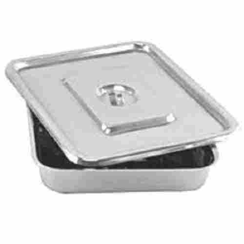 Silver Color Rust-Proof Stainless Steel Square Shaped Portable Tray For Surgical Use