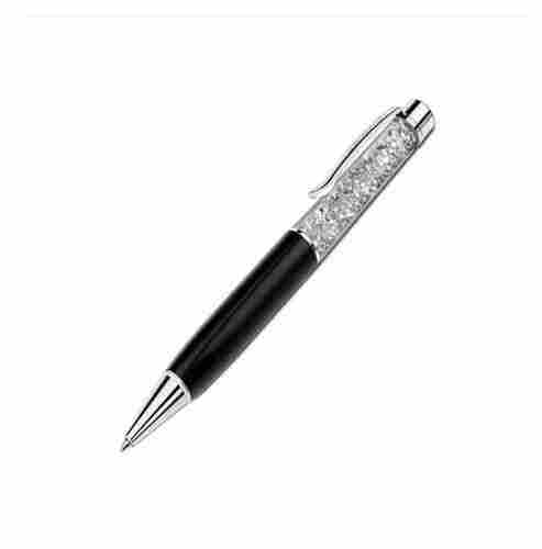 6 Inch Opulent Free Flow Crystal Metal Material Pen For Gifting, School, Office