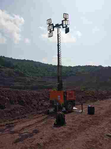 Galvanised Mild Steel Lighting Tower For Construction And Mines