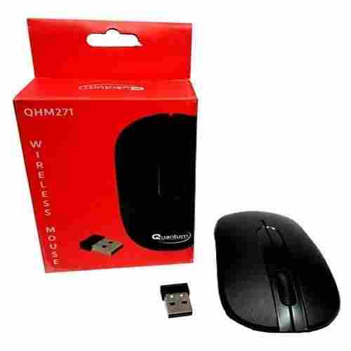 LED Light Source and Laser Available USB Digital Wireless Computer Mouse Black