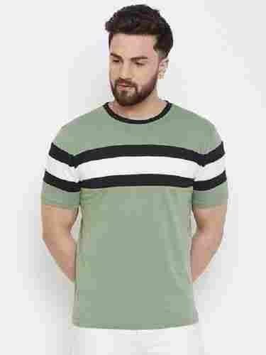 Men'S Comfortable Cotton Fabric Round Neck And Half Sleeves Printed T Shirt