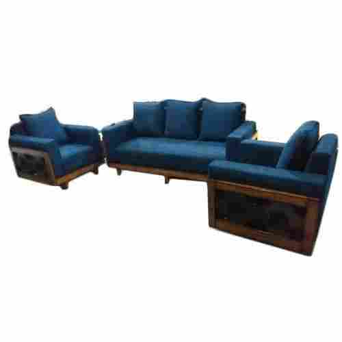 Blue And Morden Wooden Sofa Set For Living Room