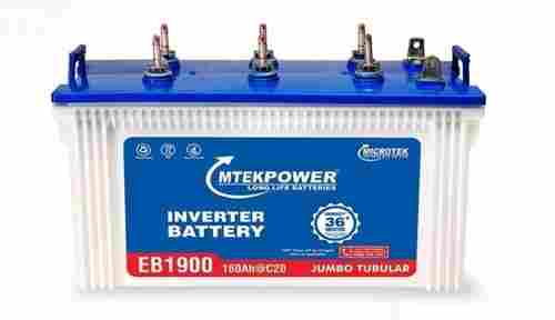 Microtek Inverter Jumbo Tubular Battery Capacity 160ah/C20, Ultra Low Maintenance