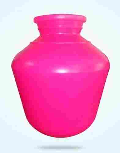 Pink Color Plastic Water Pot With Round Shape and Light Weight, Durable