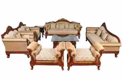 Royal Design Maharajah Look 7 Seater Wooden Sofa Set